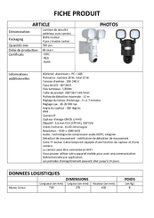 Equipement ferme, jardin - Surveillance - Caméra de surveillance avec éclairage extérieur