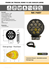 Eclairage, signalisation - Phares de travail - Phare de travail rond 30W 10 LED