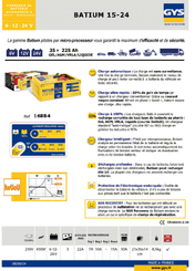 Batteries et accessoires - Chargeurs - Chargeur électronique BATIUM 6-12-24 V