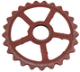 Pièces d'usure disque et dent - Roues rouleaux - Roue cambridge ondulée crénelée 530 x 70 mm origine